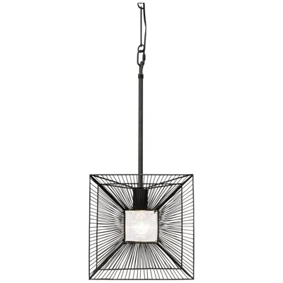 Varaluz Arcade 10" Wide Carbon Square Mini Pendant