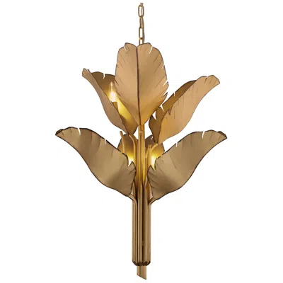 Varaluz Banana Leaf 25" Wide Gold Metal Chandelier