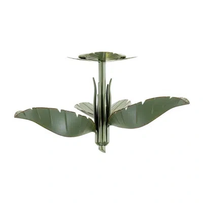 Varaluz Banana Leaf 3-light Flush Mount In Banana Leaf,banana Leaf,green