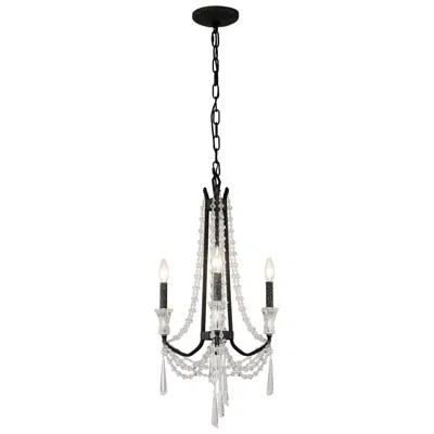 Varaluz Barcelona 17" Wide Onyx 3-light Chandelier