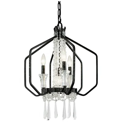 Varaluz Barcelona 18"w Onyx 4-light Crystal Pendant Light