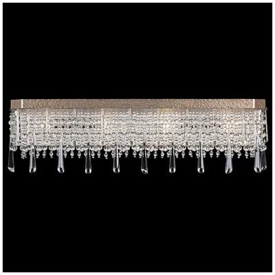 Varaluz Barcelona 27" Wide Transcend Silver Crystal 4-light Bath Light