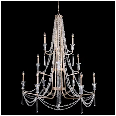 Varaluz Barcelona 44"w Transcend Silver 12-light Chandelier