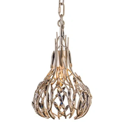 Varaluz Bask 1 - Light Unique / Statement Teardrop Pendant In Champagne