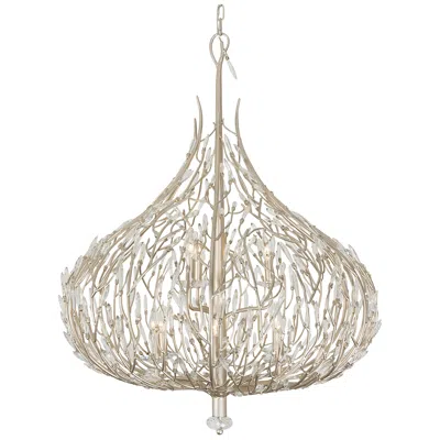 Varaluz Bask 32" Wide Gold Dust Crystal Pendant Light