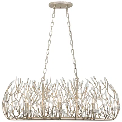 Varaluz Bask 36" Wide 6-lt Crystal Linear Pendant