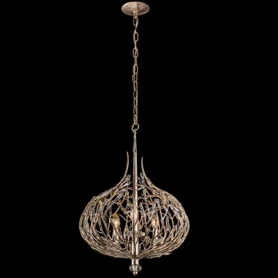 Varaluz Bask 3-light Candle Style Geometric Chandelier In Champagne
