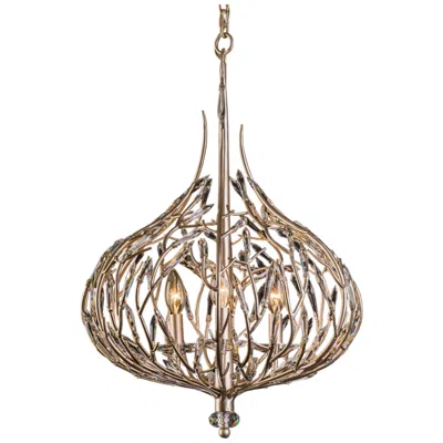 Varaluz Bask 3-light Crystal Pendant - Gold Dust