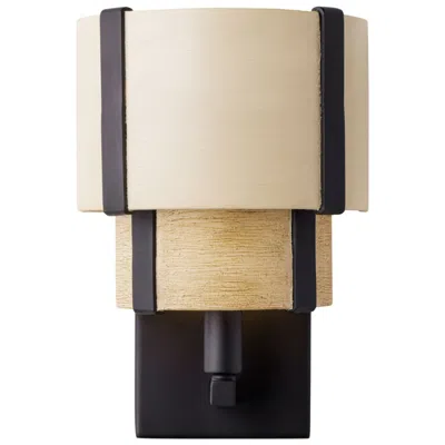 Varaluz Blonde Moment 1-lt Sconce - Matte Black/honey/medium Oak