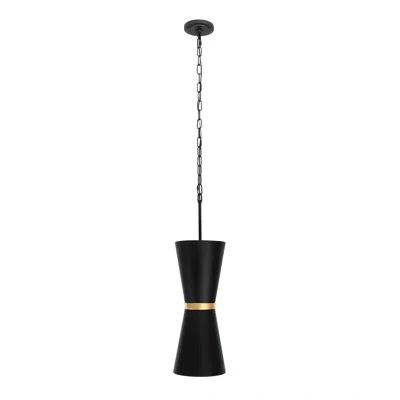 Varaluz Bofonchik 2 - Light Matte Black/french Gold Cylinder Pendant