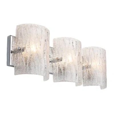 Varaluz Brilliance 3 Light Bathroom Vanity Light In Chrome