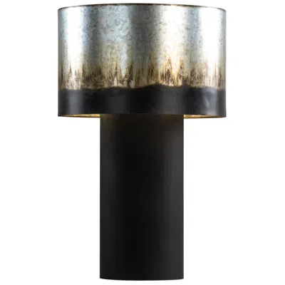 Varaluz Cannery 25" High Black Ombre Galvanized Modern Table Lamp