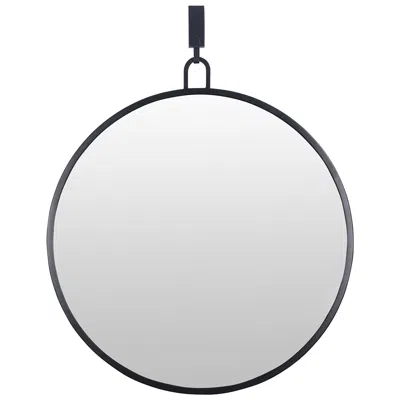 Varaluz Casa Eli Black 30" X 30" Round Stopwatch Wall Mirror