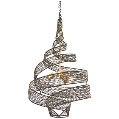 Varaluz Casa Flow 18" Wide Gold Matte Black 3-light Pendant