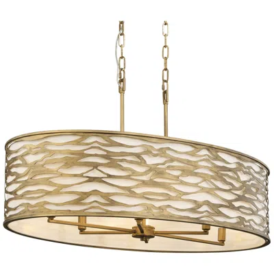 Varaluz Casa Kato 36" Wide Havana Gold 6-light Oval Pendant