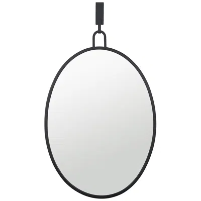 Varaluz Casa Stopwatch Black 22 1/4" X 33 1/4" Oval Wall Mirror