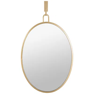 Varaluz Casa Stopwatch Gold 22" X 33" Oval Wall Mirror