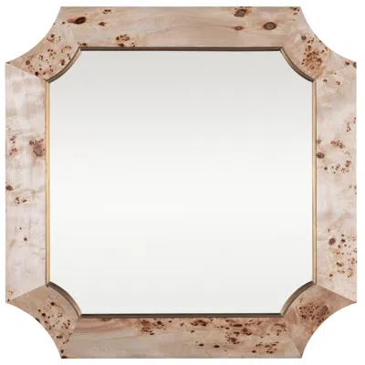 Varaluz Casa Varaluz Farra  Poplar Burl/weathered Brass 36" X 36" Wall Mirror