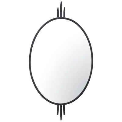 Varaluz Casa Varaluz Propaganda Black 22" X 41" Oval Wall Mirror