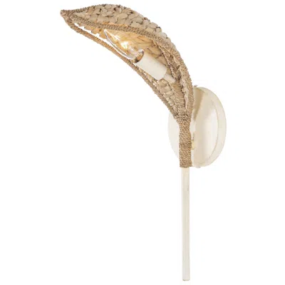 Varaluz Century Palm 16" Natural Seagrass/country White 1-light Wall S