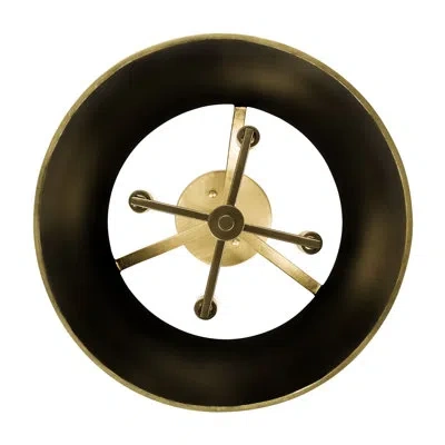 Varaluz Coco 4-light Semi-flush Ceiling Light In Matte Black,french Gold,matte Black