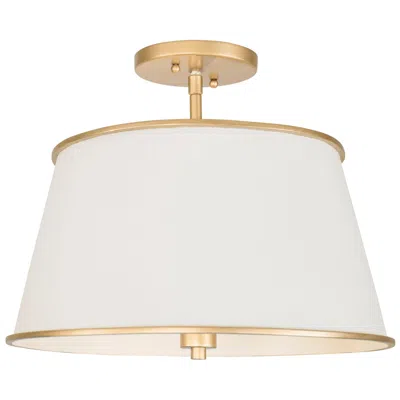 Varaluz Coco 4-lt Semi-flush - Matte White/french Gold