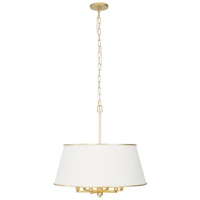 Varaluz Coco 6-lt Pendant - Matte White/french Gold