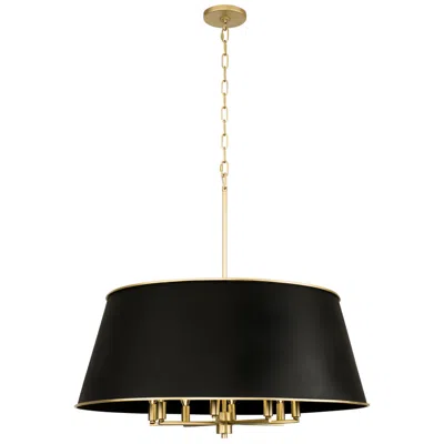 Varaluz Coco 8-lt Pendant - Matte Black/french Gold
