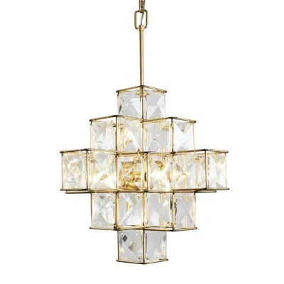 Varaluz Cubic 6-light Pendant In Calypso Gold