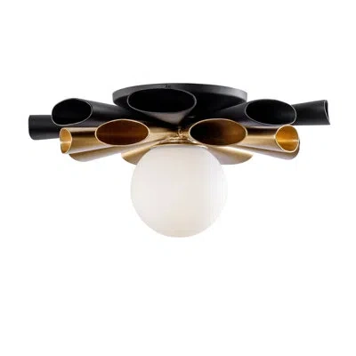 Varaluz Daphne 1-light Convertible Flush Mount/sconce In Gold