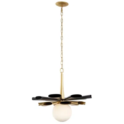 Varaluz Daphne 1-lt Large Pendant - Matte Black/french Gold