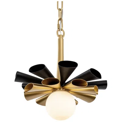 Varaluz Daphne 1-lt Small Pendant - Matte Black/french Gold