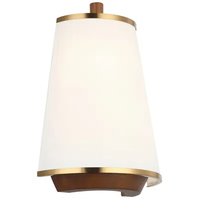 Varaluz Desert Flyer 14" High Satin Brass/medium Walnut 2-light Wall S