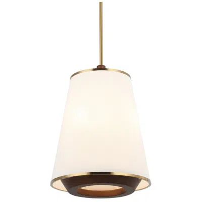 Varaluz Desert Flyer 16" Wide Satin Brass/medium Walnut 3-light Pendan