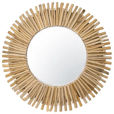 Varaluz Drifter 34" Natural Driftwood Wall Mirror