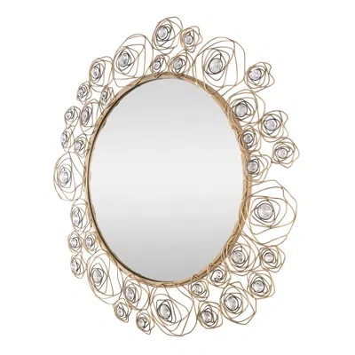 Varaluz Ethereal Rose 38-in Wall Mirror - Havana Gold Ombre In Brushed Gold