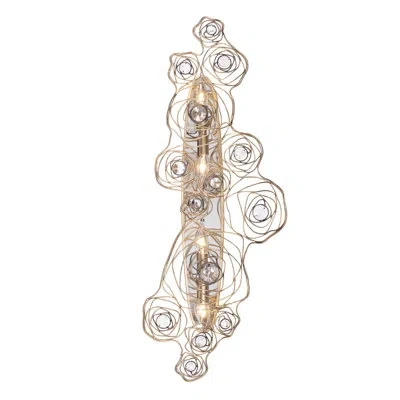 Varaluz Ethereal Rose 4-lt Sconce - Havana Gold Ombre/polished Stainless Accents In Stainless Steel;gold