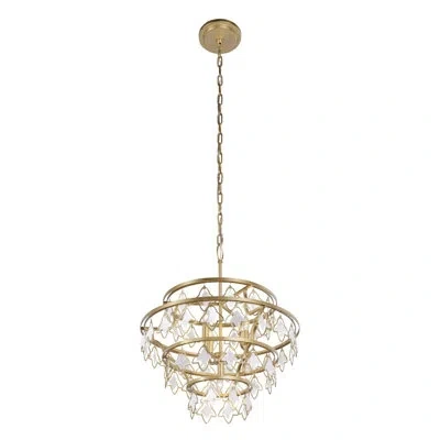 Varaluz Fleur 4-light Chandelier In Gold