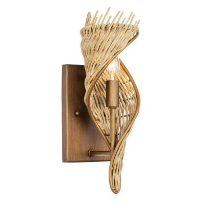 Varaluz Flow 1 Light Left Sconce In Brun Clair,beige,brun;tan,beige,brown