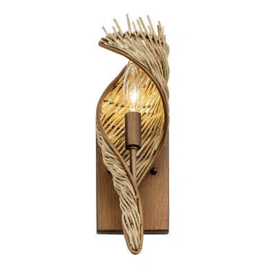 Varaluz Flow 1 Light Right Sconce In Tan,beige,brown;brun Clair,beige,brun