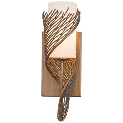 Varaluz Flow 14" High Hammered Ore Left-facing Wall Sconce
