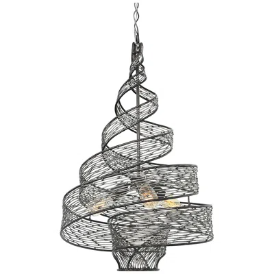 Varaluz Flow 18" Wide 3-lt Steel Twist Pendant