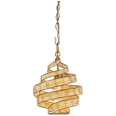 Varaluz Flow 1-lt Twist Pendant - Baguette/natural Rattan