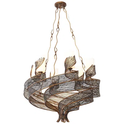 Varaluz Flow 28 1/2" Wide Hammered Ore Chandelier