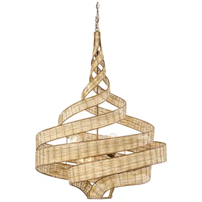 Varaluz Flow 30"w Baguette And Natural Rattan Pendant Light