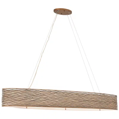 Varaluz Flow 48"w Hammered Ore 6-light Oval Linear Pendant