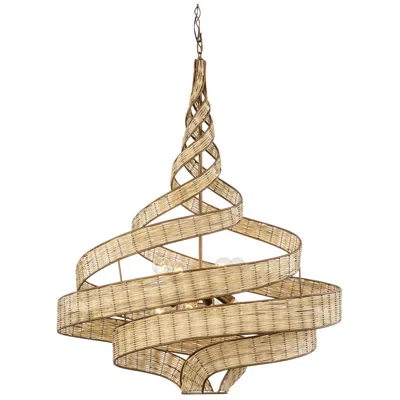 Varaluz Flow 8-lt Twist Pendant - Baguette/natural Rattan