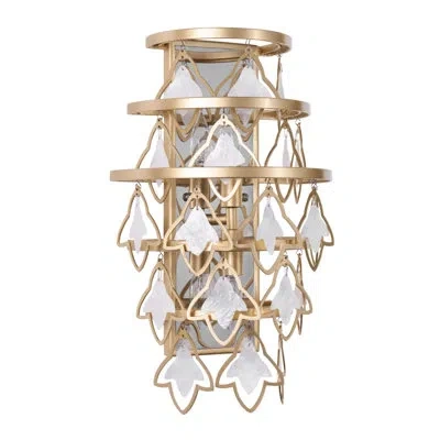 Varaluz Frawley 2 - Light Steel Flush Mounted Sconce In Gold