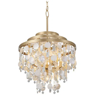 Varaluz Kalani 20" Wide French Gold 5-light Chandelier