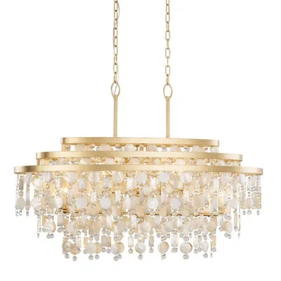 Varaluz Kalani 9-light Linear Pendant In Gold